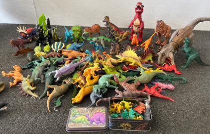 Attack of the Dinosaurs and Reptiles!! Your kids will play for hours with this huge lot of dinosaurs and reptiles-please inspect.