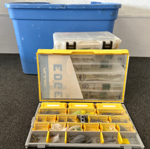 Fishing lovers dream lot of hooks, lures and many organizers FULL of goods!! Please inspect.