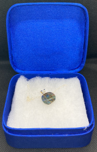 German Silver Pendant With Spencer Mountain Idaho Fire Opal