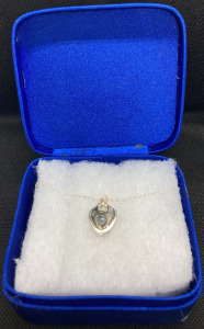 German Silver Pendant With Spencer Mountain Idaho Fire Opal