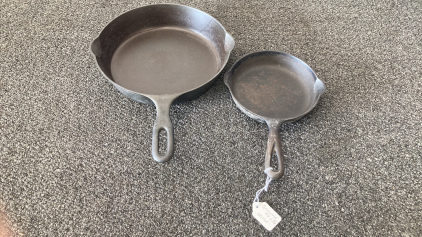 Griswald #3 6-/8” Skillet And #7 Cast Iron Skillet