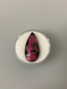 20.75 Ct Peach Fire Agate Teardrop Gemstone