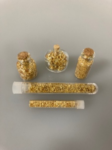 (5) Small Jars Of Gold Foil