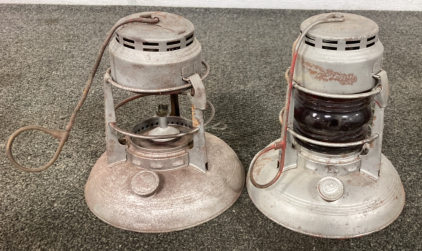 (2) Vintage Dietz Traffic Guard Lanterns