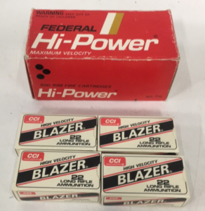 (500) Federal Hi-Power .22LR Ammunition Cartridge’s (200) CCI Blazer .22LR Ammunition Cartridge’s