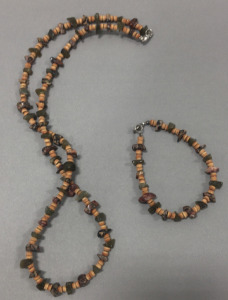 Beaded Necklace And Matching Bracelet
