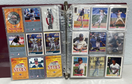(1) Binder Of 250+ Various Years And Brands Collectors Baseball Cards