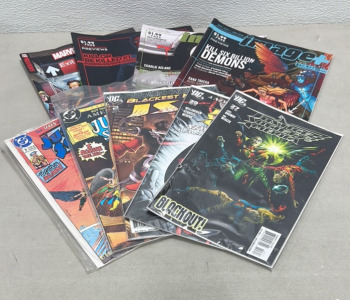 (5) DC Justice Society Of America Comic Books (Carded And Sleeved), (4) Image Magazines