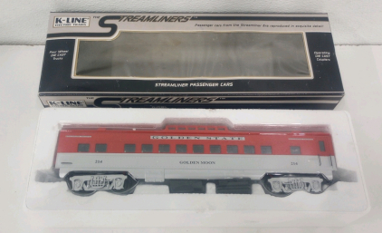 (1) K-Line Electric Trains 13.5" Golden State Streamliners "Stream light" Light Up 0/0-27 Scale Trains