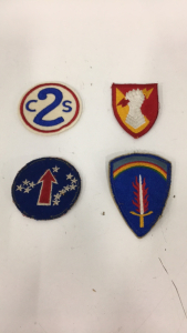 (4) Vintage Original WW2 and WW1 US Army Patches Badges Including WW1 US Army 2nd Corps School Wool Patch!!