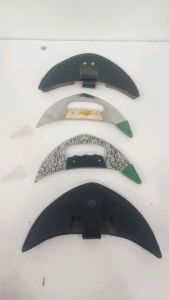 (2) 9" Unbranded Ulu Knives With Sheaths