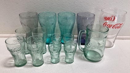 (14) Assorted Coca-Cola Glasses
