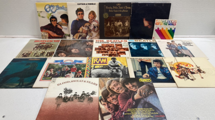 (17) 1960-70s Popular Vinyl Albums: Beatles, Beach Boys, Cher, Chicago and more