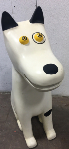 Black And White Dog Statue