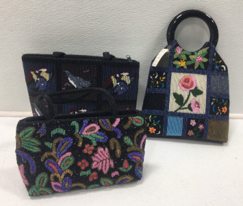 (3) Beaded Handbags