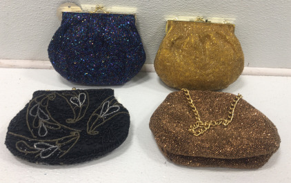 (4) Beaded Clutch Bags