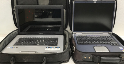 (1) Toshiba Satellite L455 Laptop (1) HP Pavilion ZE5500 Laptop