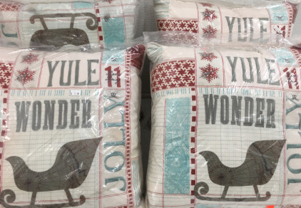 (4) Creative Co. 16&rdquo; Square Cotton Holiday Pillow