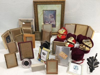 (20+) Assorted Frames (7) Heart/ Velvet Jewelry Box & More!
