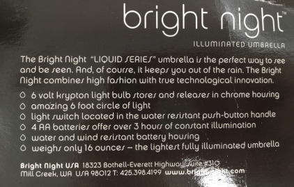 (1) Bright Night Illuminated Umbrella (1) Camelbak Hydration Pack (1) Coleman Backpack & More!!