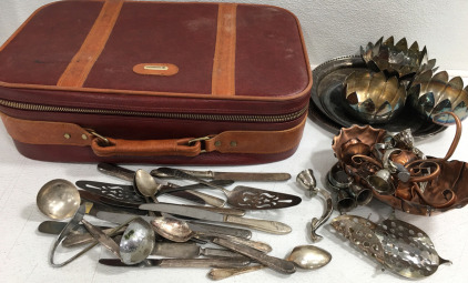 (3) Assorted Platters (1) Samsonite Suitcase & More!!