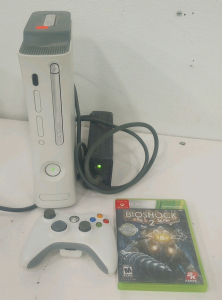 (1) Xbox 360 With Power Cord And (1) Controller (1) BioShock 2 Xbox 360 Game
