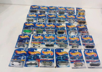 (30) Vintage 1990's-2000's Hot Wheels Cars And Vehicles New In Original Packaging Including 1998 First Edition Panzo GTR-1