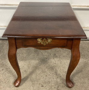Wood Side Table w/ Small Drawer