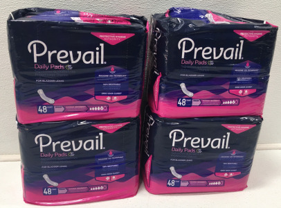 (4) Packs Of Prevail Pads