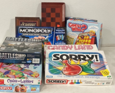 (10) Board Games And Toys Including Sorry, Monopoly Super Electronic Banking, Chutes And Ladders And More