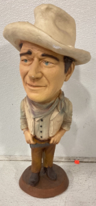 Vintage John Wayne 19&rsquo;&rsquo; ChalkWare Big Headed Statue