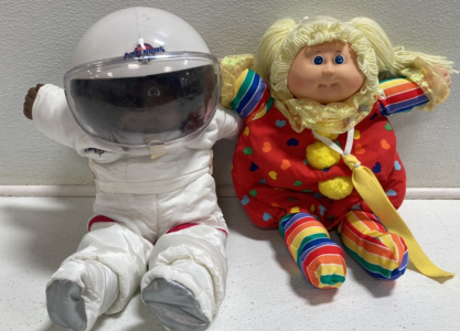 (2) Cabbage Patch Dolls: (1) Astronaut, (1) Clown