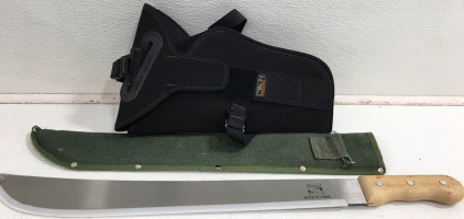 (1) Rafiki 20&rdquo; Machete W/Sleeve (1) Uncle Mike&rsquo;s Sidekick Holster