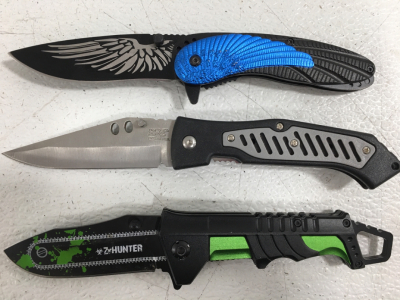 (3) Assorted Knives With Assisted Blade