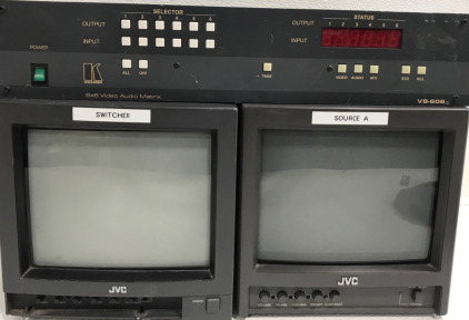 (1) Kramer 6x6 Video Audio Matrix (2) JVC Color Monitor