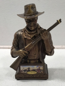 Bradford Exchange John Wayne Guardian 9&rdquo; COIN BANK With COA Certificate